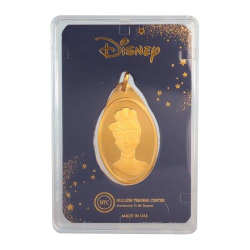 سبيكة بتعليقة سندريلا ديزني بي تي سي ذهب عيار 24 ب...