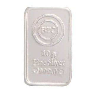 سبيكة فضة بي تي سي بنقاء 999 بوزن 10 غرام