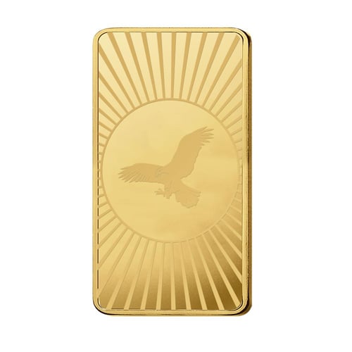 سبيكة ذهب آر جي (الصقر) عيار 24 بوزن 15 غرام