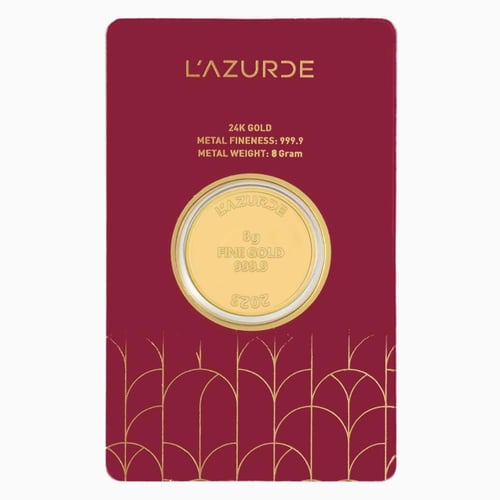 جنيه ذهب لازوردي تصميم الحصان عيار 24 بوزن 8 غرام