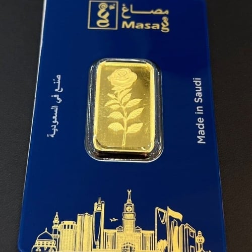 سبيكة ذهب عيار 24 وردة مصاغ بوزن 20 غرام