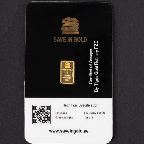 سبيكة ذهب ميكي ماوس Save in Gold عيار 24 بوزن 1 غر...