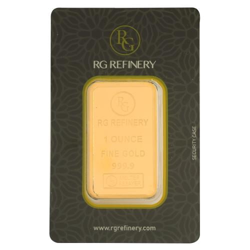 سبيكة ذهب آر جي عيار 24 بوزن 31.1 غرام