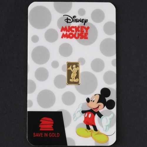 سبيكة ذهب ميكي ماوس Save in Gold عيار 24 بوزن 1 غر...