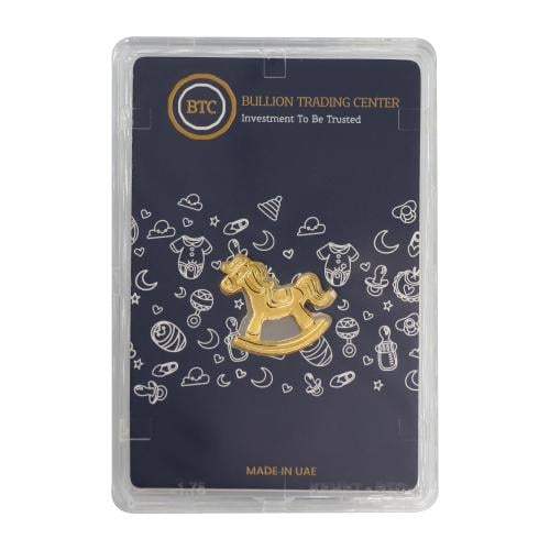 حصان ذهب بي تي سي عيار 24 بوزن 5 غرام