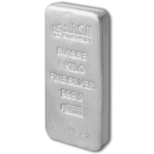 سبيكة فضة بامب وارد الكِندي بنقاء 999 بوزن 1 كيلوغ...