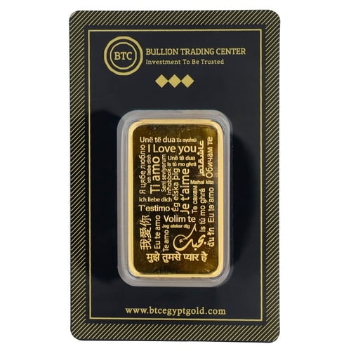 سبيكة ذهب بي تي سي عيار 24 بوزن 31.1 غرام