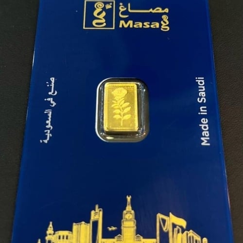 سبيكة ذهب عيار 24 وردة مصاغ بوزن 1 غرام