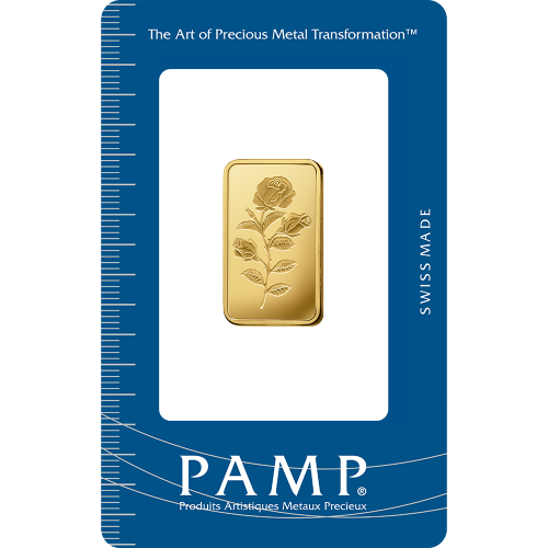 سبيكة ذهب وردة بامب عيار 24 بوزن 10 غرام