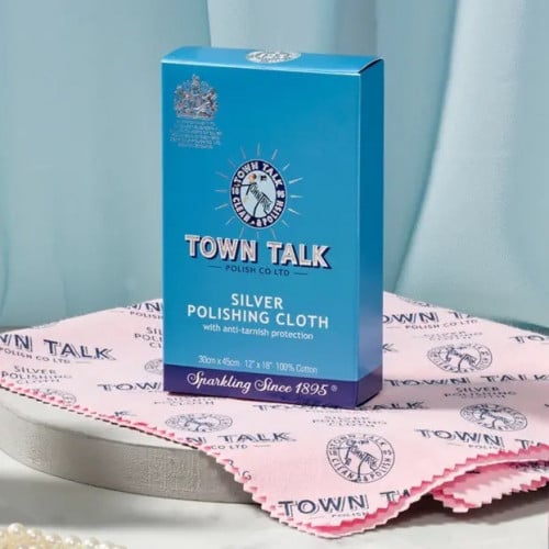 قطعة قماش Town Talk لتلميع الفضة مقاس 30×45 سم