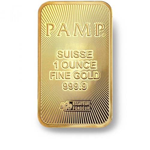 سبيكة ذهب بامب الشكل الجديد عيار 24 بوزن 31.1 غرام