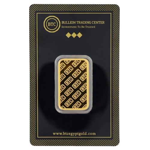 سبيكة ذهب بي تي سي عيار 24 بوزن 20 غرام