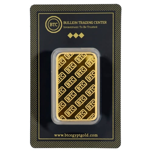 سبيكة ذهب بي تي سي عيار 24 بوزن 31.1 غرام