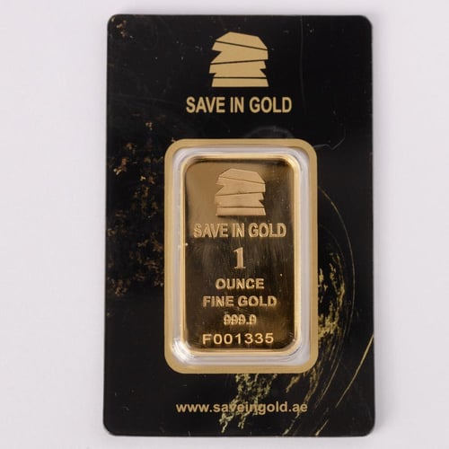 سبيكة ذهب Save in Gold عيار 24 بوزن 31.1 غرام
