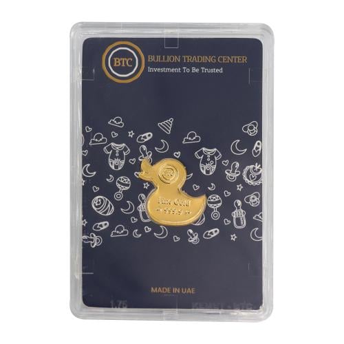 بطة ذهب بي تي سي عيار 24 بوزن 5 غرام