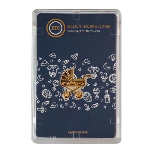 عربة أطفال ذهب بي تي سي عيار 24 بوزن 2.5 غرام