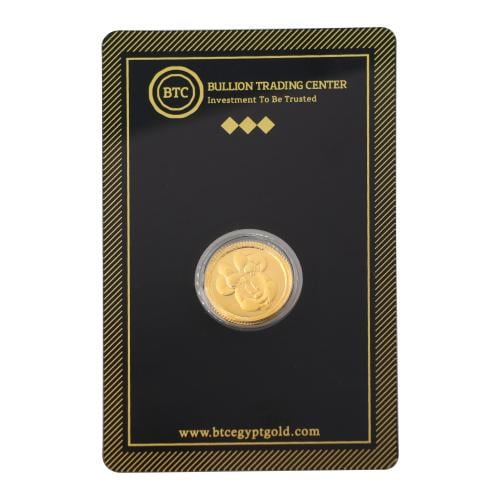 جنيه ذهب ميني ماوس عيار 24 بي تي سي بوزن 2 غرام