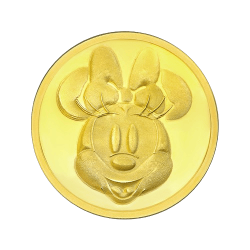جنيه ذهب ميني ماوس عيار 24 بي تي سي بوزن 4 غرام