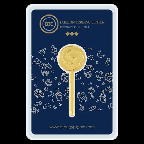 لولي بوب ذهب بي تي سي عيار 24 بوزن 5 غرام