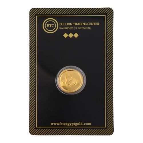 جنيه ذهب بطوط عيار 24 بي تي سي بوزن 4 غرام