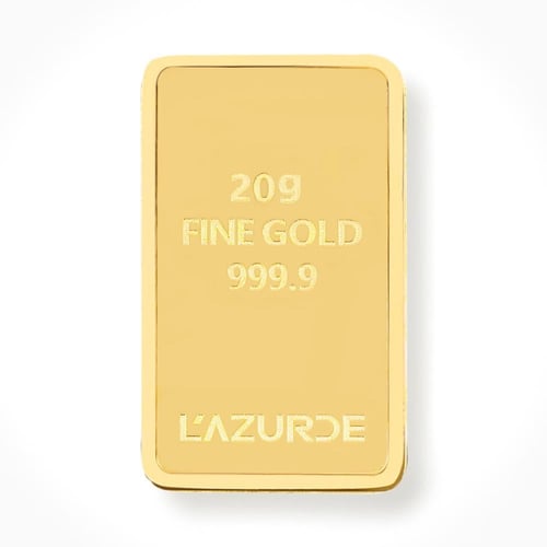 سبيكة ذهب لازوردي عيار 24 بوزن 20 غرام