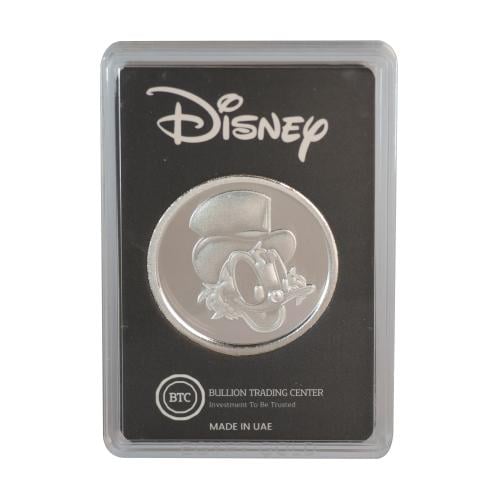 جنيه فضة أنكل سكروج عيار 999 بي تي سي بوزن 50 غرام