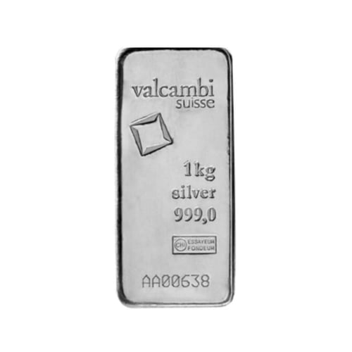 15 سبيكة فضة فالكامبي بنقاء 999 بوزن إجمالي 15 كيل...