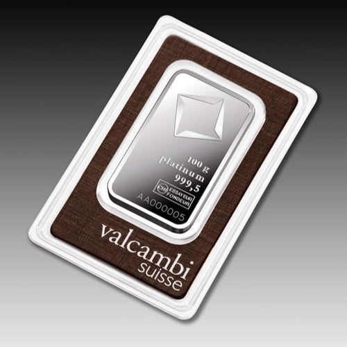 سبيكة بلاتين فالكامبي عيار 999.5 بوزن 100 غرام