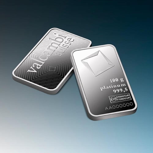 سبيكة بلاتين فالكامبي عيار 999.5 بوزن 100 غرام