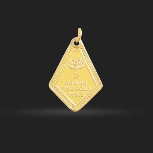 سبيكة بتعليقة ذهب عيار 24 بوزن 5 غرام على شكل معين...