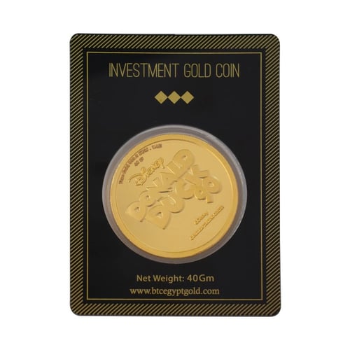 جنيه ذهب بطوط عيار 24 بي تي سي بوزن 40 غرام