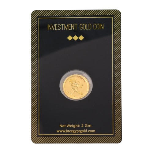 جنيه ذهب ميني ماوس عيار 24 بي تي سي بوزن 2 غرام