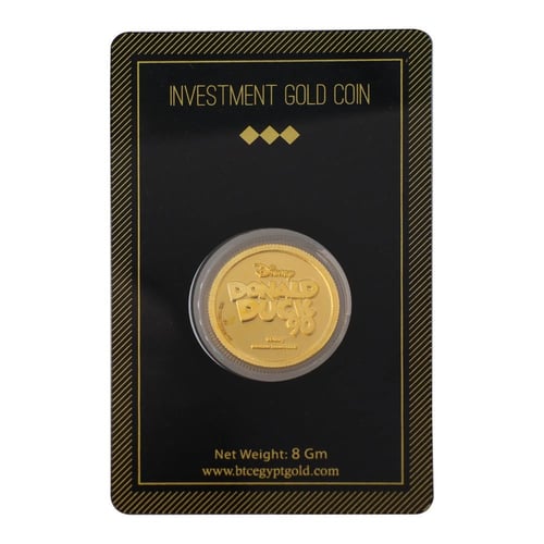 جنيه ذهب بطوطة عيار 24 بي تي سي بوزن 8 غرام