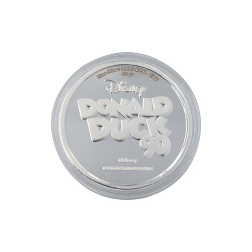 جنيه فضة بطوط عيار 999 بي تي سي بوزن 50 غرام