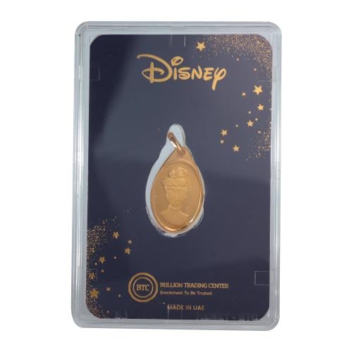 سبيكة بتعليقة سندريلا ديزني بي تي سي ذهب عيار 24 ب...