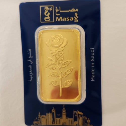 سبيكة ذهب عيار 24 وردة مصاغ بوزن 116.6 غرام