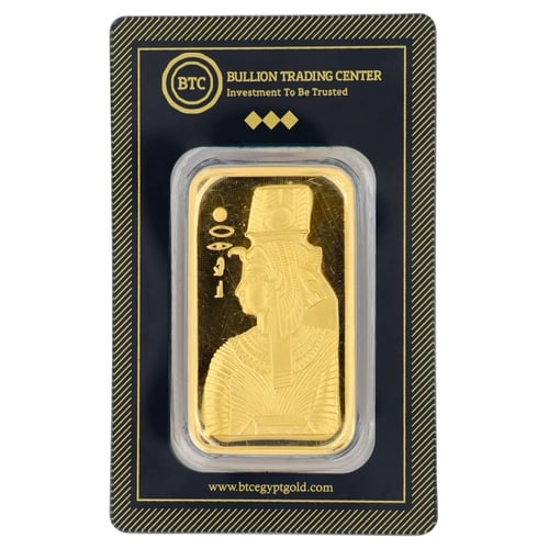 سبيكة ذهب بي تي سي عيار 24 بوزن 100 غرام