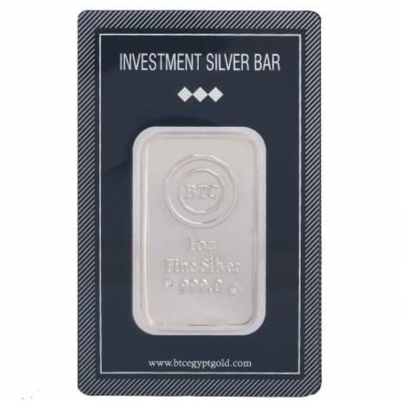 سبيكة فضة بي تي سي بنقاء 999 بوزن 31.1 غرام