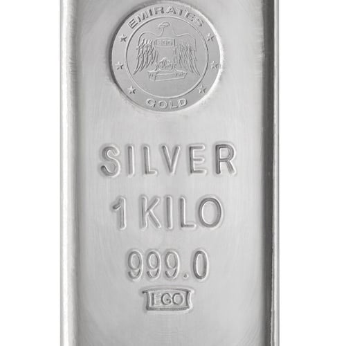 سبيكة فضة إماراتية بنقاء 999 بوزن 1 كيلوغرام