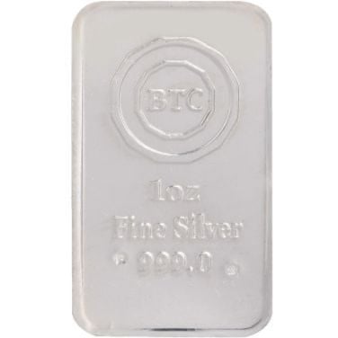 سبيكة فضة بي تي سي بنقاء 999 بوزن 31.1 غرام