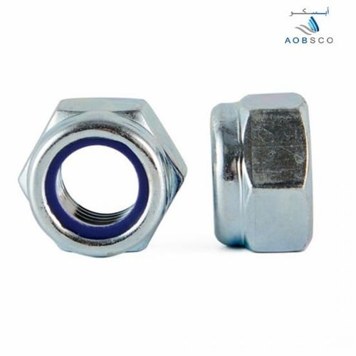 Lock Nut , Grade 2, White Zinc Plated, Sizes :1/4"...