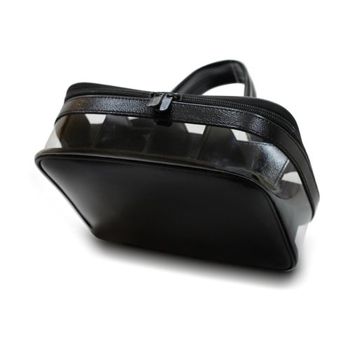 حافظة 12 بيالة شفاف أسود