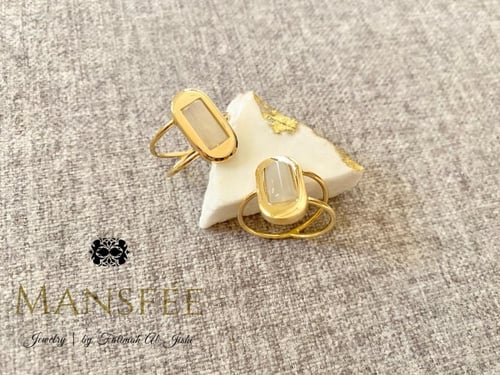 خاتم حجر القمر - ذهب