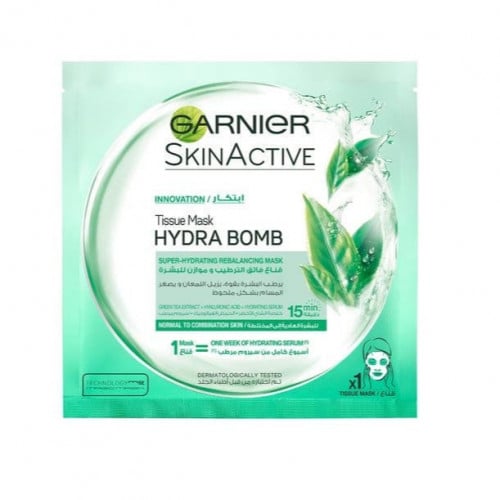 غارنييه قناع ماسك هيدرا بومب مع خلاصة الشاي الاخضر...