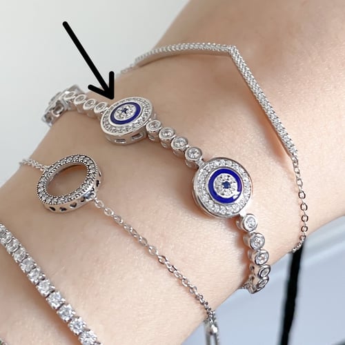 اسوارة أنيقة من الفضة الاسترليني عيار 925 مزينة با...