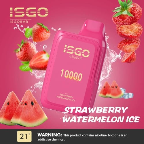 ايسجو بار 10000 سحبة بطيخ فراولة ايس ISGO BAR 1000...