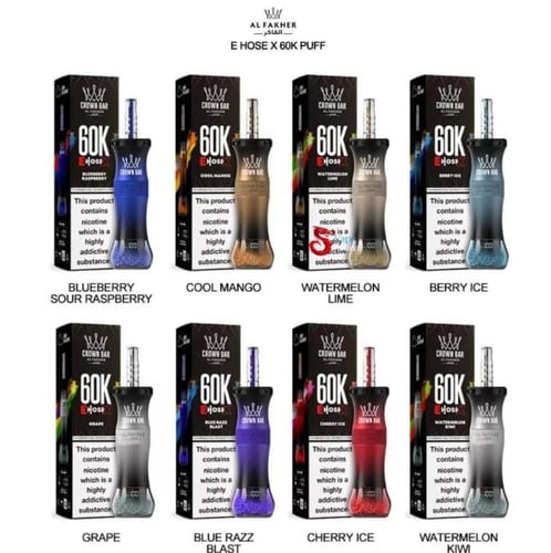 شيشة الفاخر كراون بار اي هوس اكس عنب نعناع 60000 س...