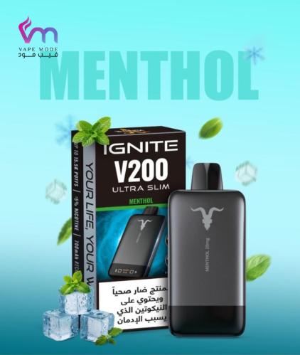 سحبة اجنايت V200 الترا سليم 20 الف موشة منثول IGNI...