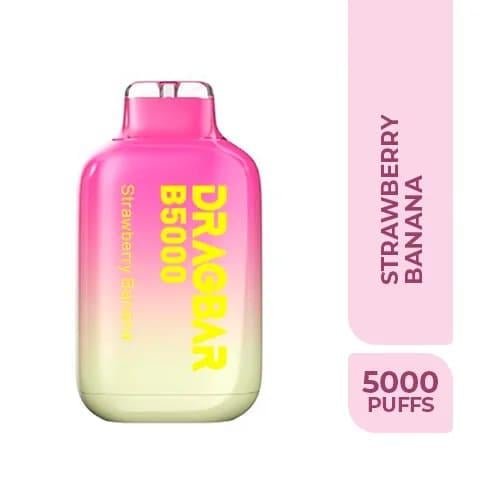دراق بار زوفو 5000 سحبة فراولة وموز DRAGBAR ZOVOO...