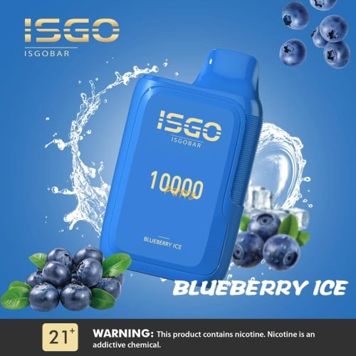 ايسجو بار 10000 سحبة بلو بيري توت ايس ISGO BAR 100...